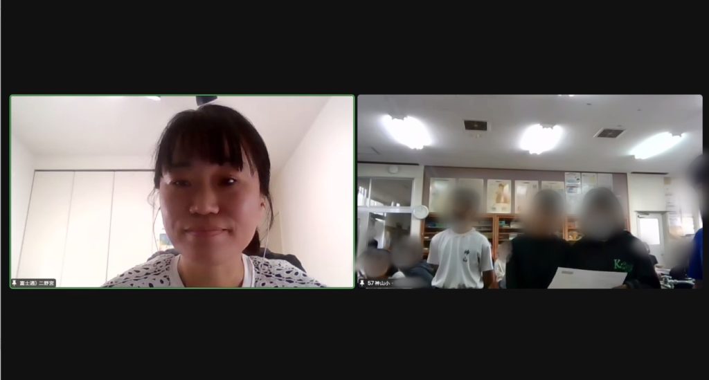 屋久島町立神山小学校小学校にて、富士通株式会社と遠隔授業を実施しました。