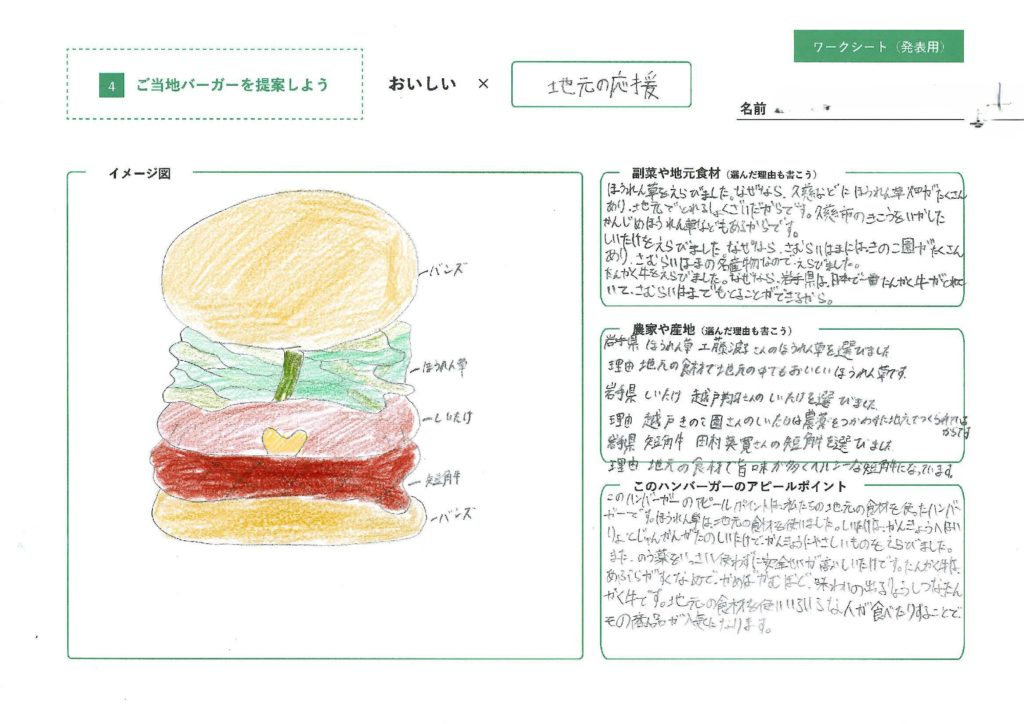 久慈市立侍浜小学校にて、株式会社モスフードサービスと遠隔授業を実施しました。