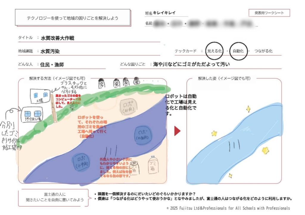 徳島県上板町立高志小学校にて、富士通株式会社と遠隔授業を実施しました。